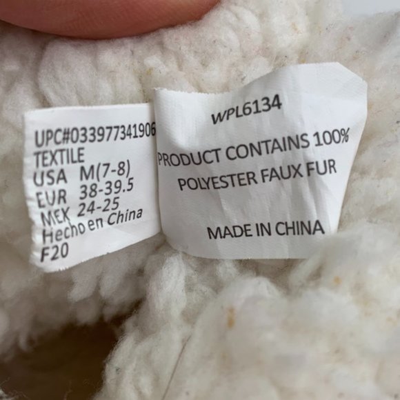 Muk Luks White Cozy Faux Fur Bootie Slipper - Picture 8 of 9